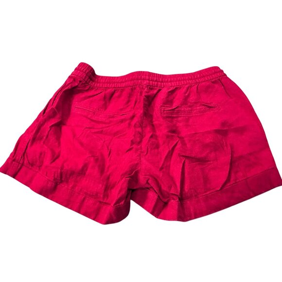 Old Navy Womens Medium Red Linen Shorts - Picture 2 of 7